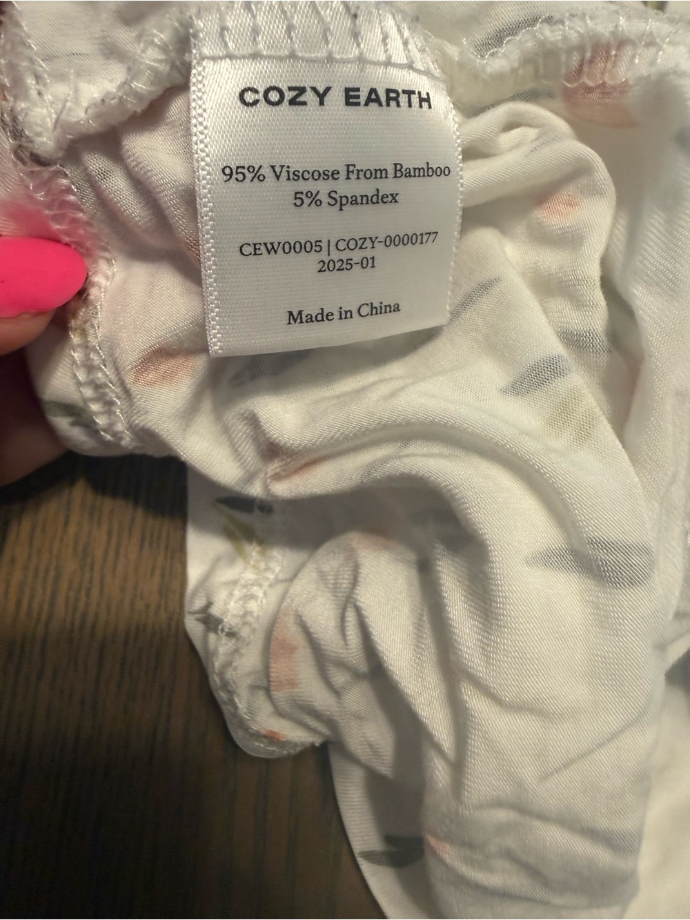 Cozy Earth Bamboo Pajamas LARGE Limited Edition Sienna Tulip Ophra’s Fav Corded - Picture 11 of 16
